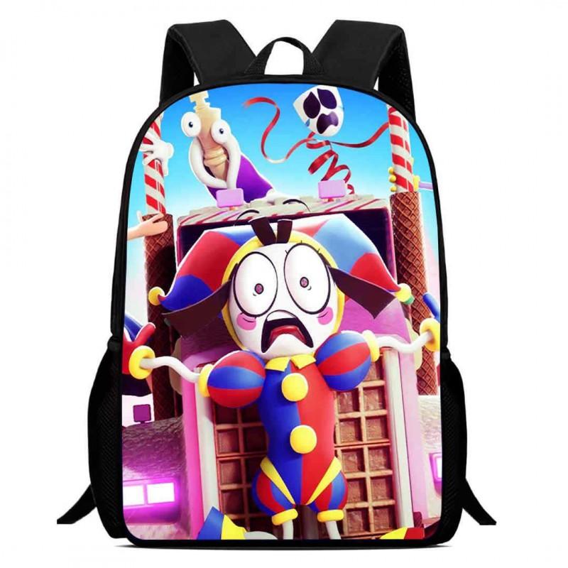Kids Cartoon Backpack School Children 1-6 Grade Lightweight Ergonomic Oxford Fabric Bag With Printed Design