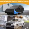 Motoforti Car Cover Waterproof All Weather for Mini Cooper 2DR 2002- Black 210D-PU