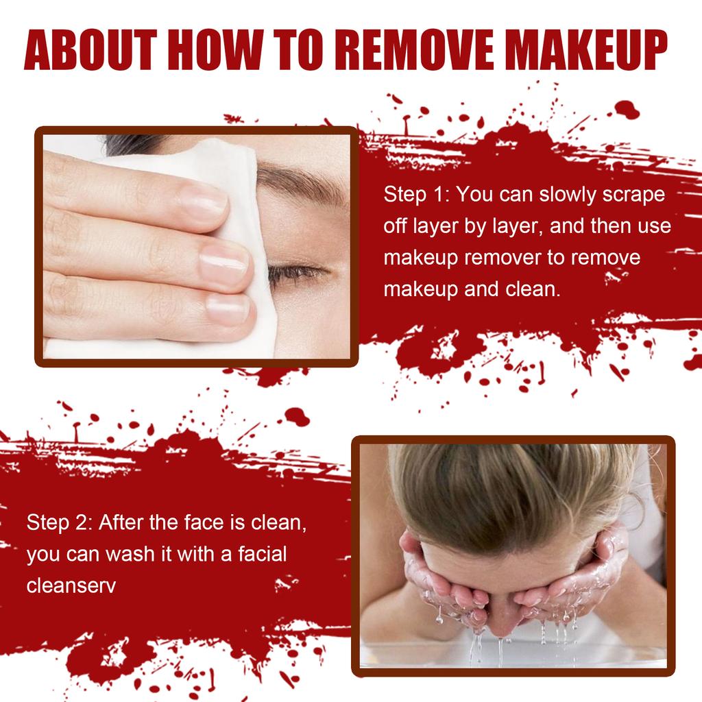 Jue‑Fish Halloween Makeup Kit Fake Blood Skin Wax Scar Liquid Cosplay Makeup Bag