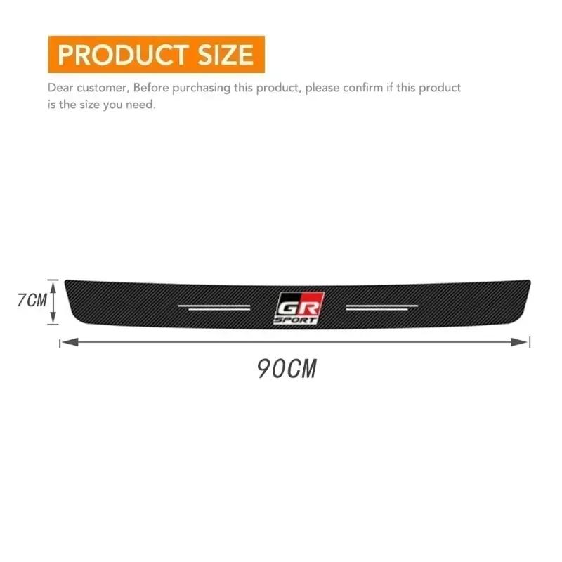Car Door Sill Protector Sticker Rear Trunk Bumper Film Decals For Toyota GR Sport Gazoo Racing Camry Corolla RAV4 CHR Aqua Yaris