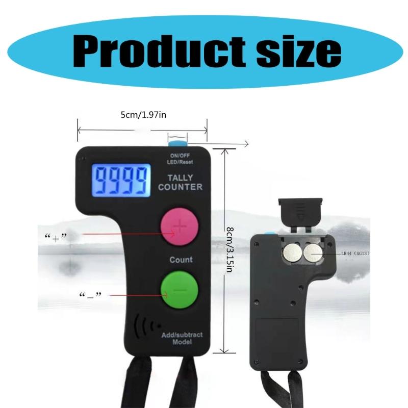 Digital Finger Counter Adjustable Manual Counting Tool Comfortable Grip LED Display Tally Counter for Scoring Counting
