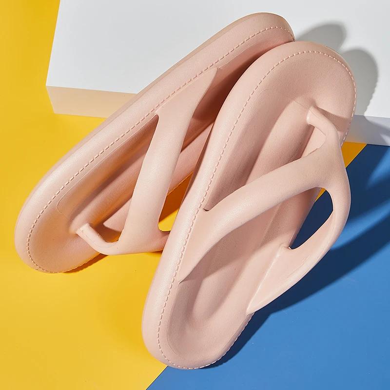 Женские шлепанцы для женщин Уютные шлепанцы Мягкие пляжные сандалии Тапочки Для дома Женская обувь Однотонные