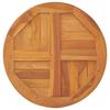 Vidaxl Blat Stołu, Lite Drewno Tekowe, Okrągły, 2,5 Cm, 50 Cm