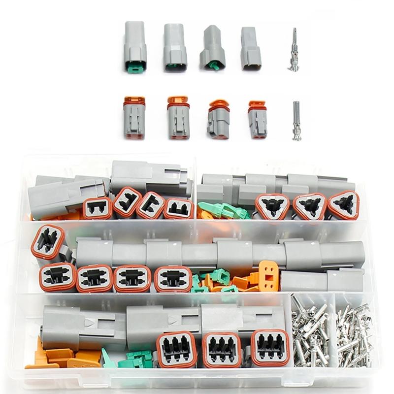2 Pin Electrical Plugs Set Waterproof Connectors Heavy Duty 2 Pin Connector set Automotive Electrical Connector Set