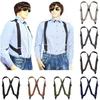 Adjustable Plastic Side Clip Men's Suspenders Elastic Suspenders Trouser Braces Wedding Party