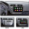 icreative 2 Din автомобильный радиоприемник с сенсорным экраном GPS-навигация мультимедийный плеер для Honda Civic 2000-2006 Android Auto Radio BT без DVD