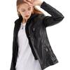 XS-7XL, весенне-осенняя куртка из искусственной кожи, женские куртки с капюшоном, черная тонкая мотоциклетная куртка, женская шляпа, съемные пальто, женские