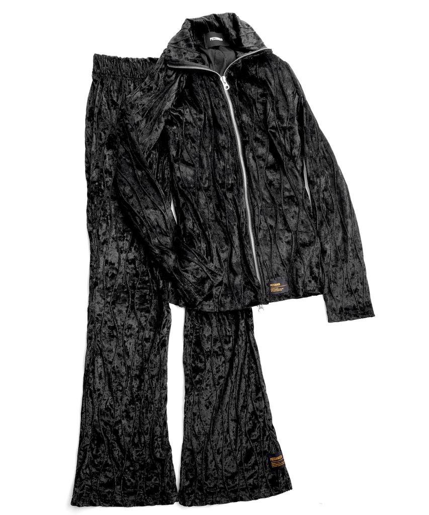 PEACE MAKER Velvet Wave Zipup Pants Set Up (3Color)