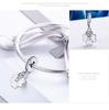 European-American Style DIY S925 Silver Lucky Clover Bracelet with Four-Leaf Clover Pendant (SCC259)