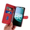 Для Xiaomi Redmi 15C 5G (США) (173мм)/15C 4G (США) (173мм) Кожаный чехол-кошелек с подставкой и дизайном изогнутых линий