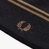 Fred Perry Шапка-бини Twin Tip из мериносовой шерсти, черная Cfpu2439150 S77