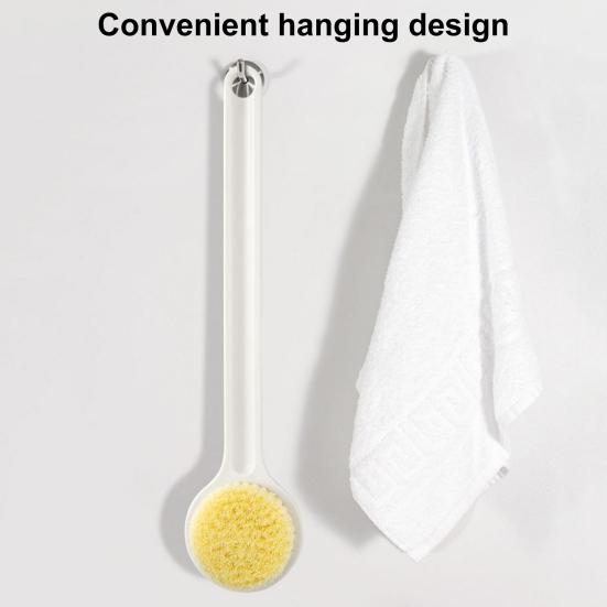 2 Pcs Back Scrubber for Shower Bath Brush with Long Handle Nylon Bristles Body