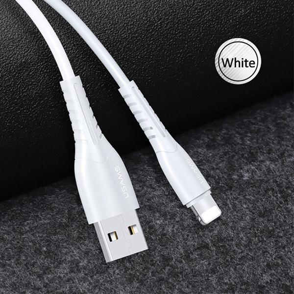USAMS Cable U35 lightning 2A Fast Charge 1m white/white SJ364USB02 (US-SJ364)