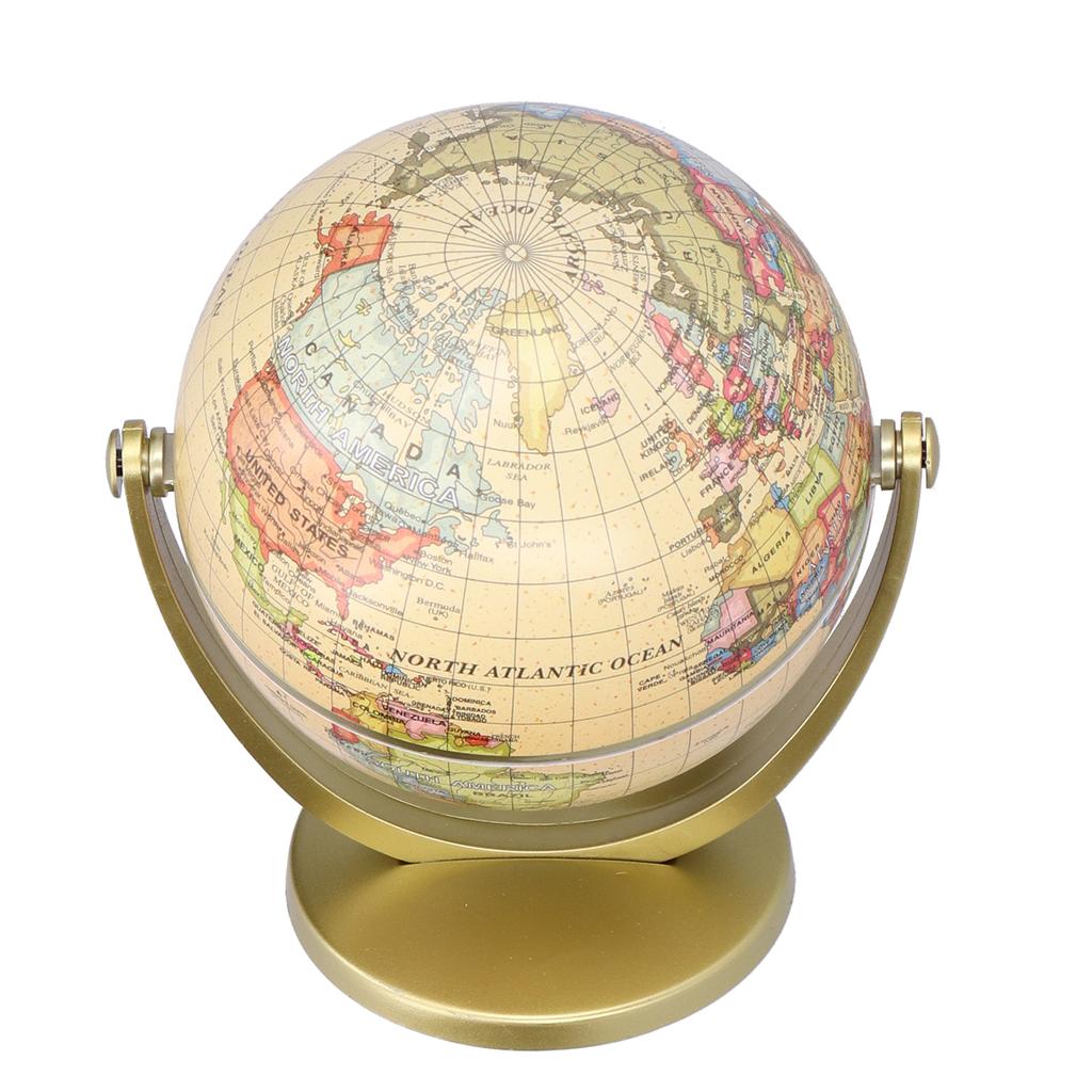 Mini World Map Globe English Edition Desktop Rotating Earth Geography Globe Teaching Tool