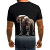 Летний топ с круглым вырезом и принтом в виде 3D мускулистых животных, модные повседневные футболки с короткими рукавами для мужчин