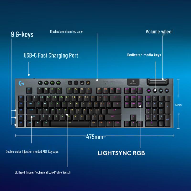 Logitech G915 X LIGHTSPEED Wireless RGB Mechanical Gaming Keyboard