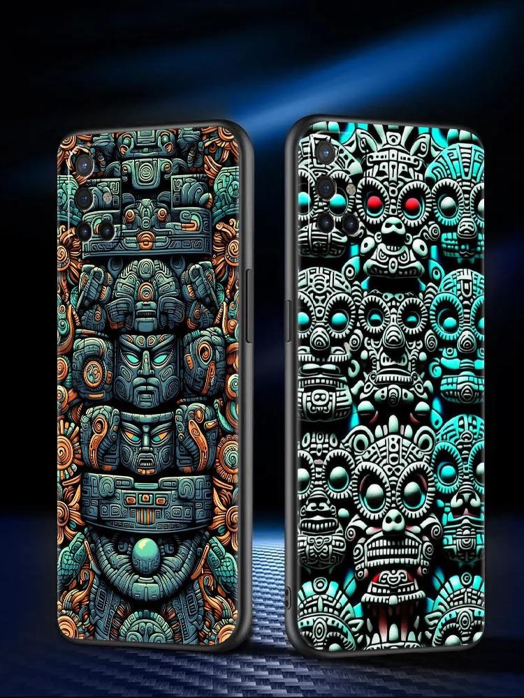 Phone Case For Oneplus 13R 13 12 10T 11 R10 Nord N100 N200 N10 9 9R CE 2 3 Z Pro Lite 5G Soft TPU Cover Vintage Totem Painting