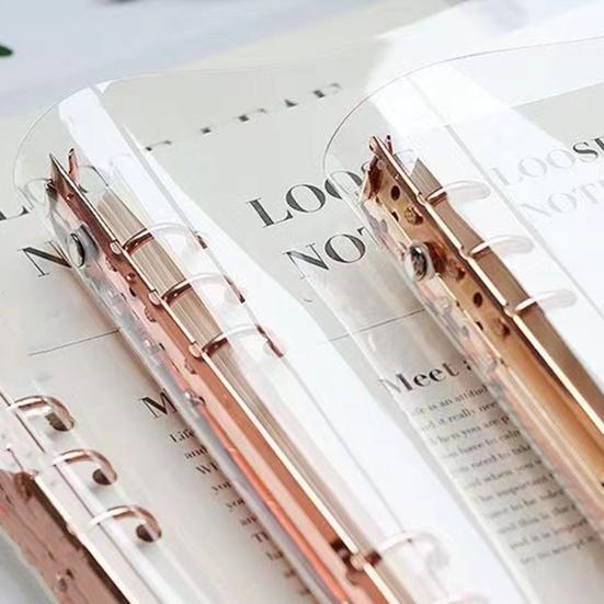 Planner Notebook Simple Style Easy To Carry Transparent Journal Book Loose-leaf Notepad for Students