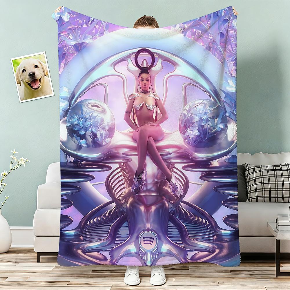 Singer doja cat Album Throw Lightweight g Flannel Blanket Soft Skinfriendly for Summer Cooling