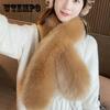 Scarf Ladies Winter Korean Warmth Imitation Rabbit Fur Collar Plush Solid Color Collar To Protect Cervical Spine Cashmere All-match Student