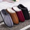 Fashion Litfun Witer Plush Men Slippers Fleece Lined Anti-slip Fur Suede Men Mules Indoor Casual Fuzzy House Shoes Male Fluffy Slippers