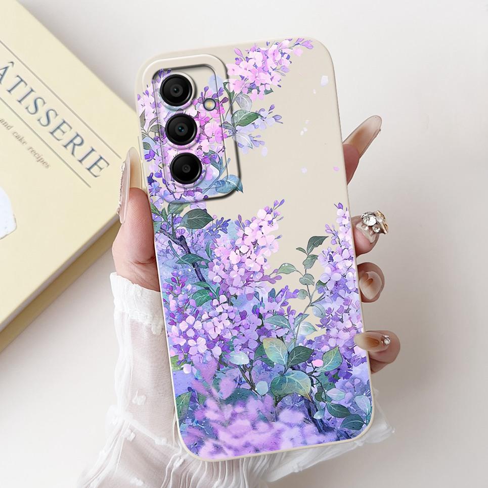 For Samsung Galaxy A16 5G SM-A1600 A166B Back Cover Coque 6.7" Funda Flower Butterfly Women Fashion Phone Case Liquid Silicone