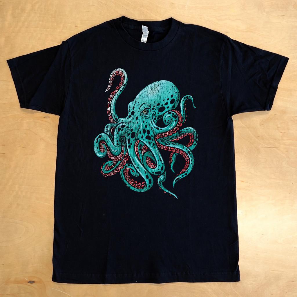 Octopus Design T-Shirt with Kraken Illustration