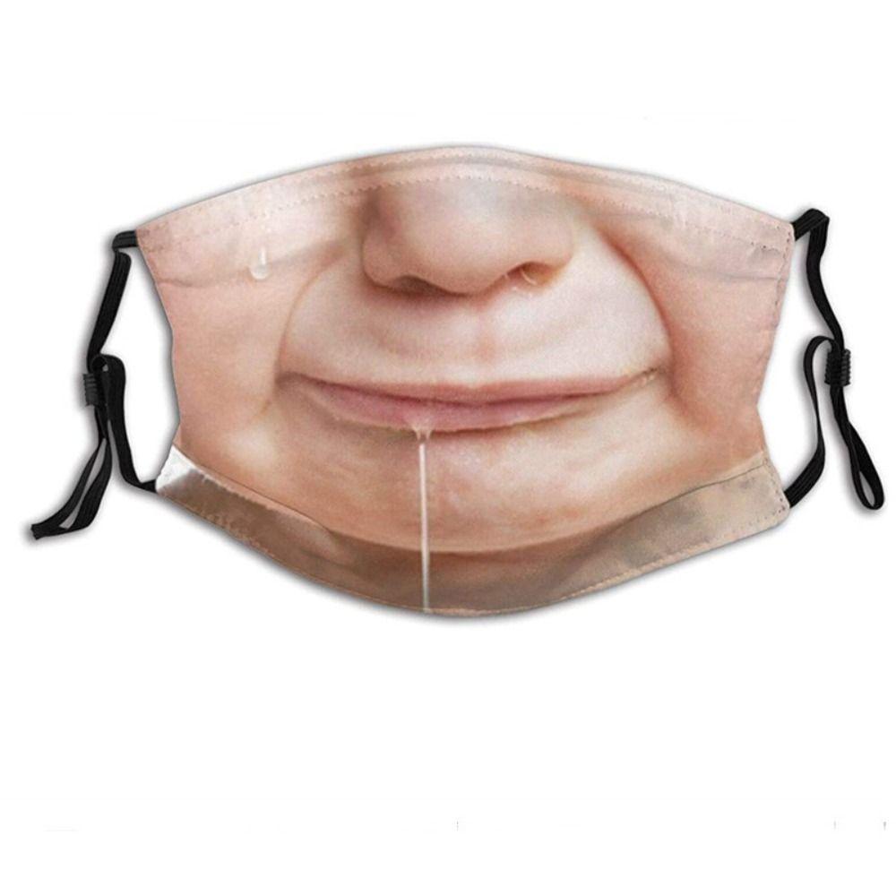 Facial Expression Funny Printed Mask Personality Party Cosplay Mask  Cycling