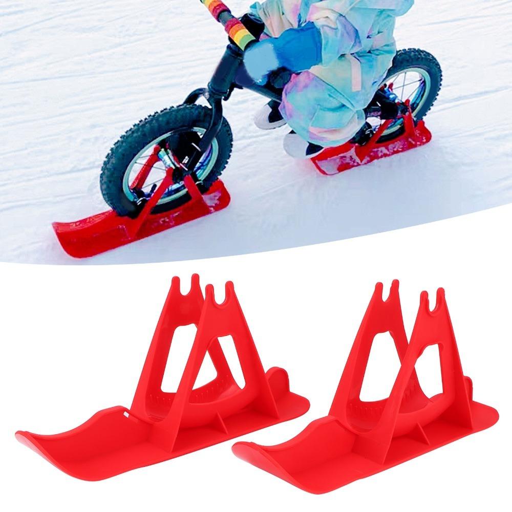 2pcs Easy Snowboard Sledge Green Balance Bike Snow Ski Set Balanced Car Skis  Outdoor Play