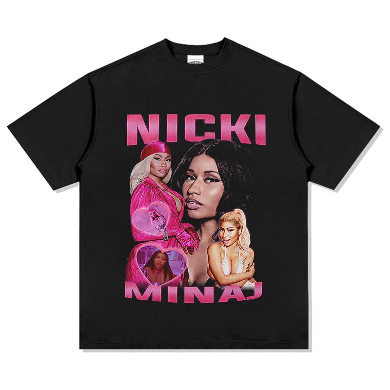 2026 New NICKI MINAJ Printed Cotton Y2K Tshirt Summer Men and Women Fashion Retro and Comfortable Short Sleeved Shirt Unisex