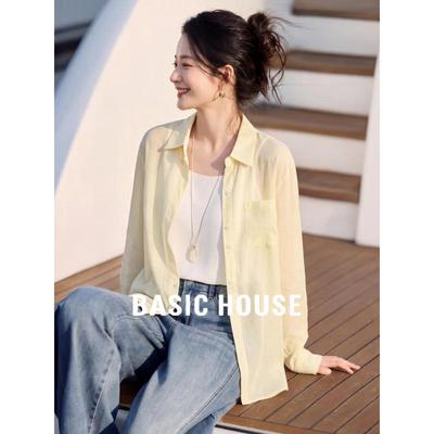 Базовая женская рубашка Basic House из смесовой ткани тенсел с защитой от солнца