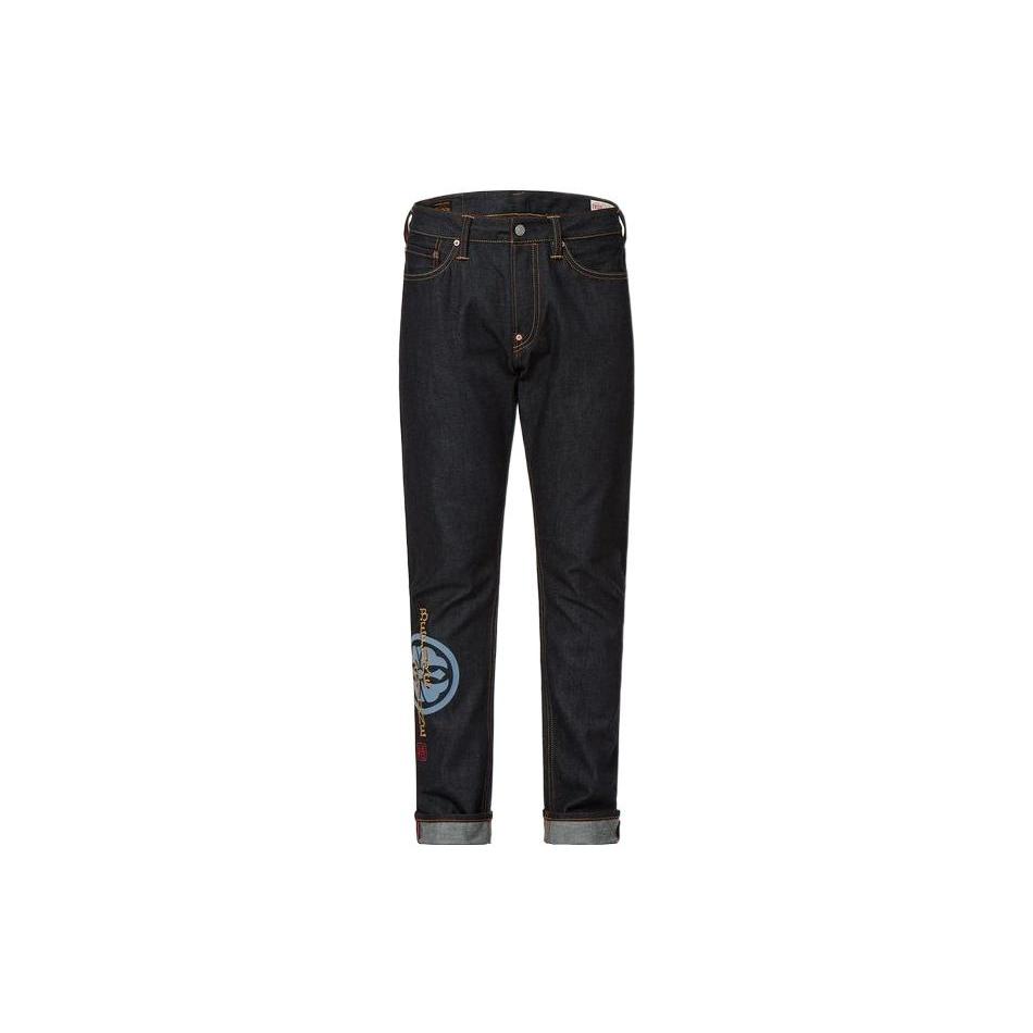 EVISU X Dragon Ball Z Jeans Men's Denim Blue Moderate Tapered Pants 2EADRM1JE10127CT