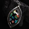 Natural Opal Pendant 75.55 ct Marquise Cut Sterling Silver Gems Gift October Birthday Birthstone