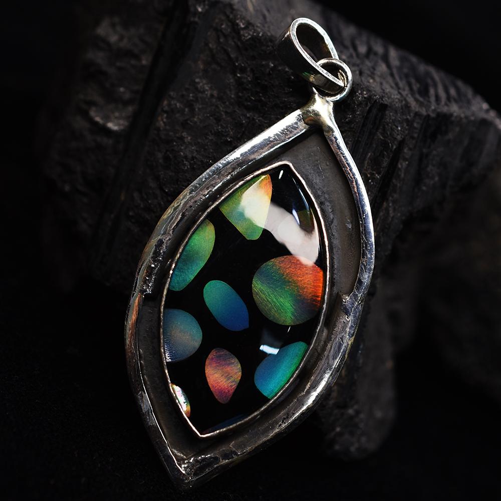Natural Opal Pendant 75.55 ct Marquise Cut Sterling Silver Gems Gift October Birthday Birthstone
