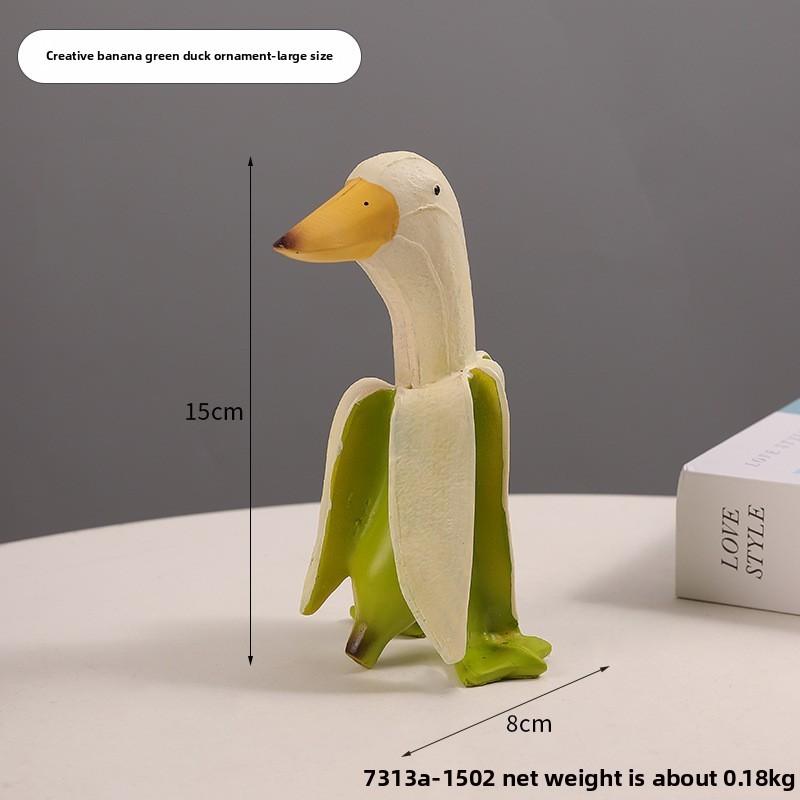 Duck Banana Resin Animal Sculpture Fun Desktop Decorations Gift Friends For