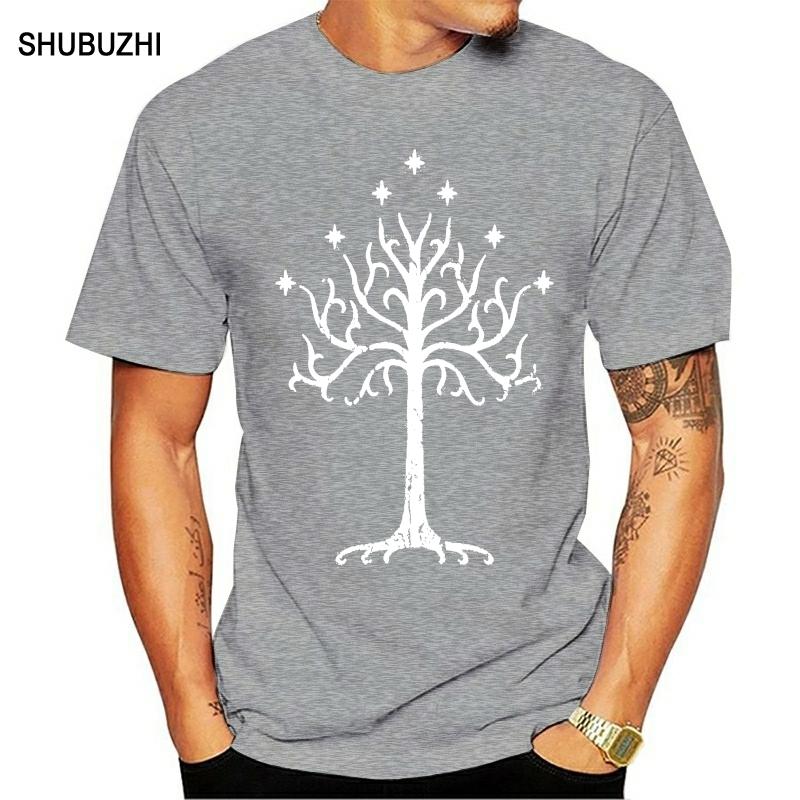 White Tree of Gondor Tolkien T-Shirt Premium Mordor Middle Earth Shubuzhi Brand New Men Clothing Fashion T Shirts Design A Shirt