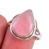 Натуральный розовый опал драгоценный камень 925 пробы серебро ювелирное кольцо размер 8.5 u6A74