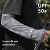 Men's Summer Sun Protection Ice Silk Arm Sleeves, Extended & Wide, Plus Size Loose Fit, Camouflage Sun Protection Ice Arm Sleeves