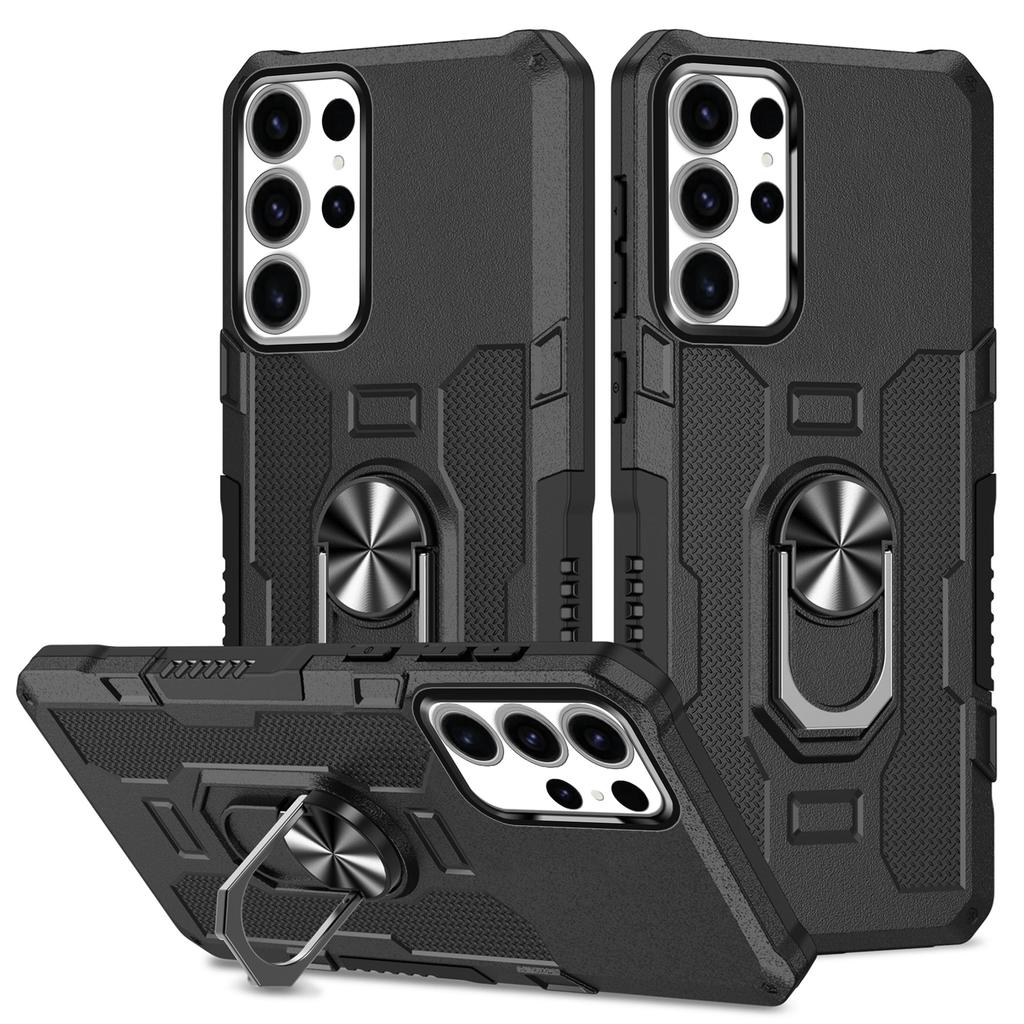 Shockproof Armor Case for Samsung S22 S23 S24 Plus UItra A73 A53 A33 5G A23 A13 Ring Stand Phone Back Cover for Galaxy A04S A52S 5G A72 A32 4G
