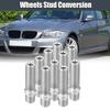 ACROPIX Wheel Stud Conversion M12x1.5-M12x1.5 Fits 50mm BM W Silver Tone 10pcs