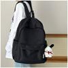 Backpack Minimalist Solid Color Lightweight School Bag for Middle High School College Girls Travel Casual Daypack