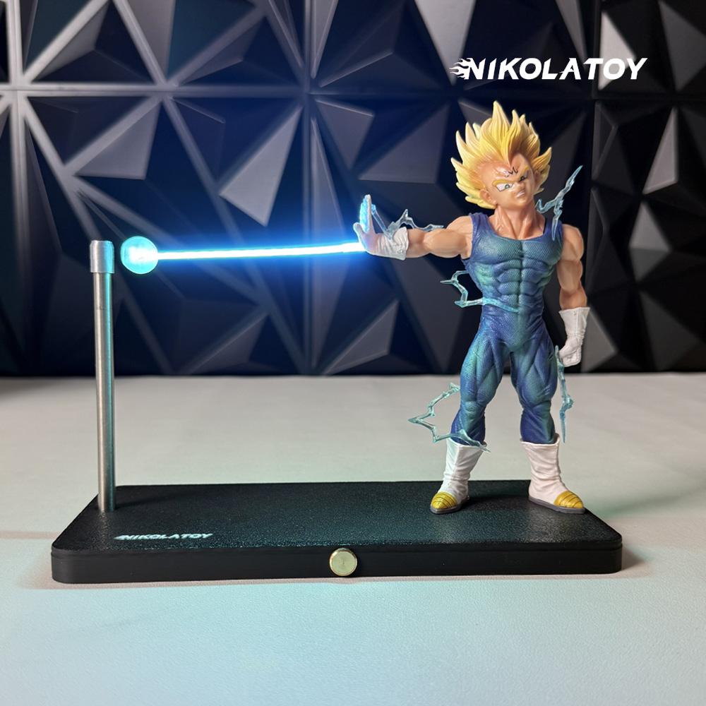 Genuine Nikolatoy Vegeta Super Saiyan Kamehameha Wave Magnetic Light Lamp Model Anime Peripheral Gift