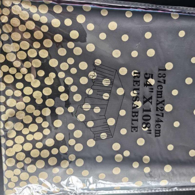 Polka Dot Party Tablecloth PEVA Waterproof and Oil-proof Disposable Party Tablecloth Party Tablecloth