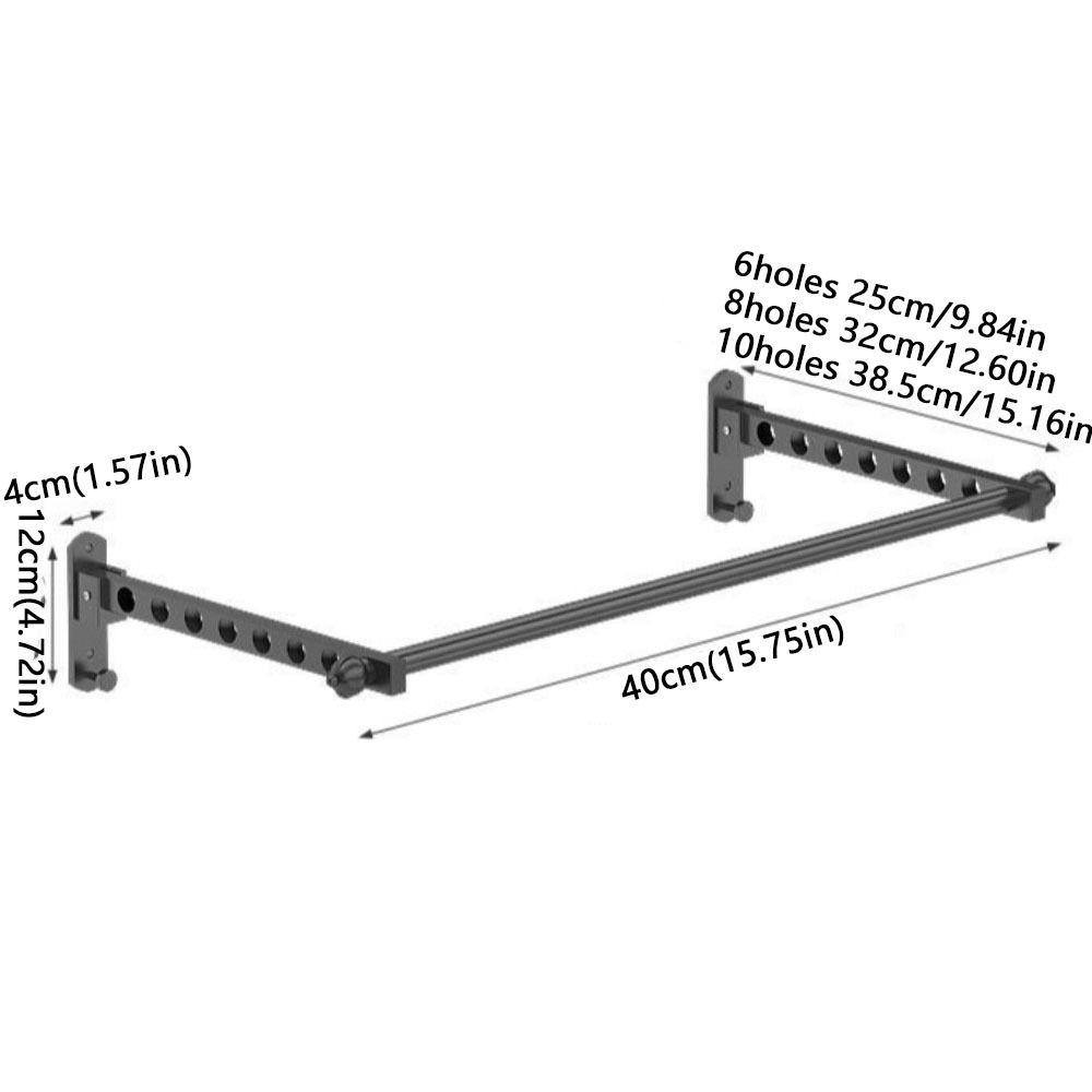 Non-Punching Drying Rack Stainless Steel Clothes Drying Hanger Folding Drying Racks Bathroom
