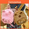 Plush Cute Capybara Backpack With Durable Nylon Fabric For Everyday Girls