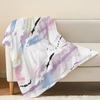 Thick Warm Flannel Blanket: Abstract Watercolor, Soft Plush Single Throw for Home & Guest Room, Cozy Christmas & Halloween Decor