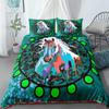 Horse Duvet Cover Set King Size Horse Cowboy Animal Bedding Set For Kid Boys Girls Microfiber Abstract Dream Catcher Quilt Cover