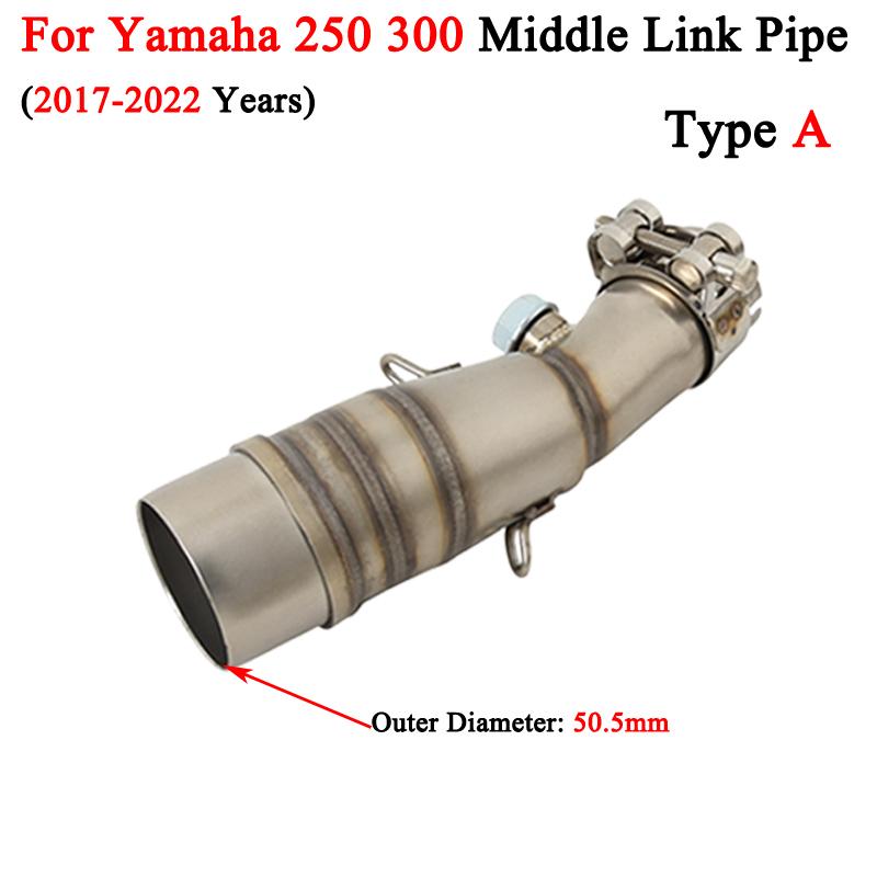 Slip On Motorcycle Exhaust Escape Middle Mid Link Pipe Connecting 51mm Moto Muffler For Yamaha XMAX 250 300 XMAX250 XMAX300
