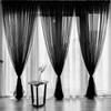 30% Shading Sheer Curtains for Living Room Window Transparent Voile Tulle Curtain Colourful Wedding Drapes Home Decor High Quality