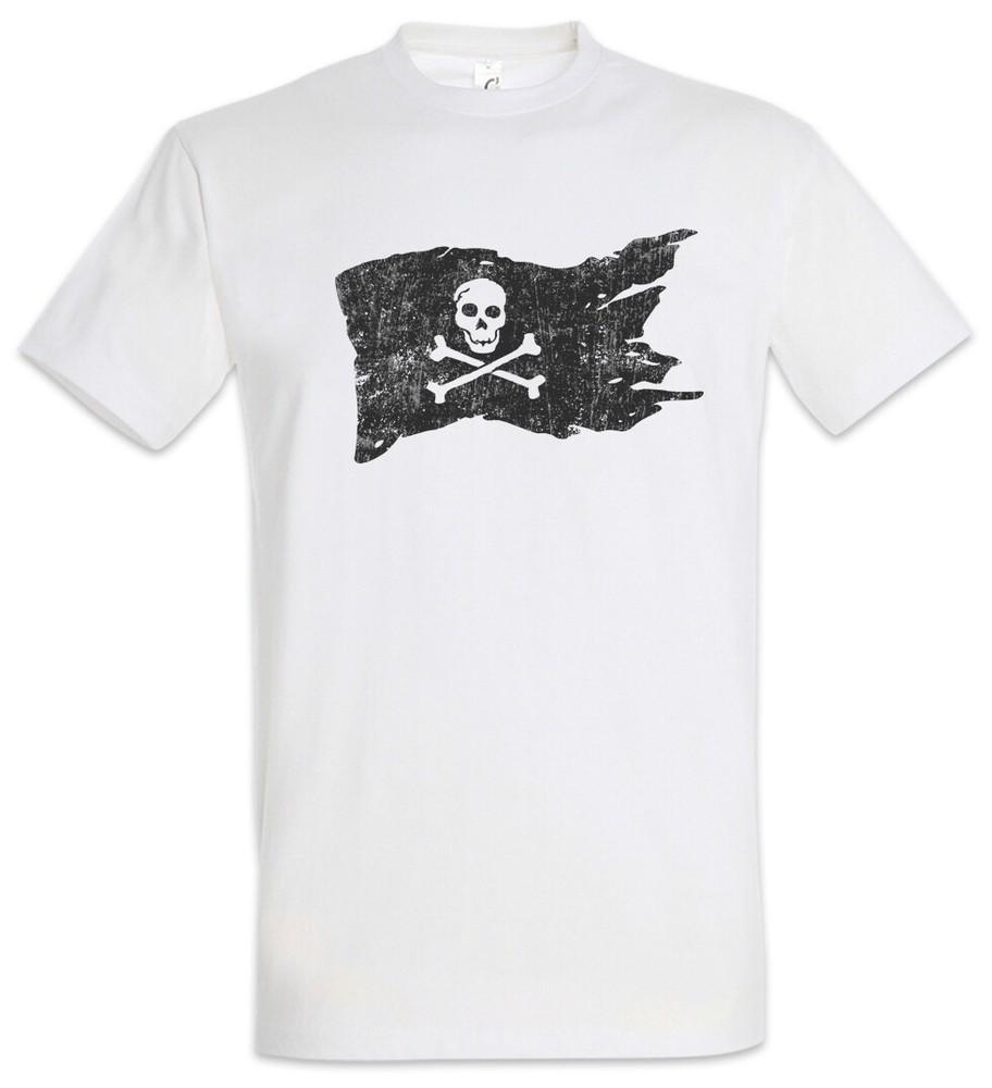 Pirate Flag T-Shirt Pirates Ship Skull Bones Charles Vane Blackbead Caribbean